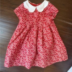 Jacadi scalloped collar liberty print dress